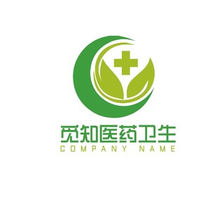 绿色简约风格医药卫生标志logo设计医院logo